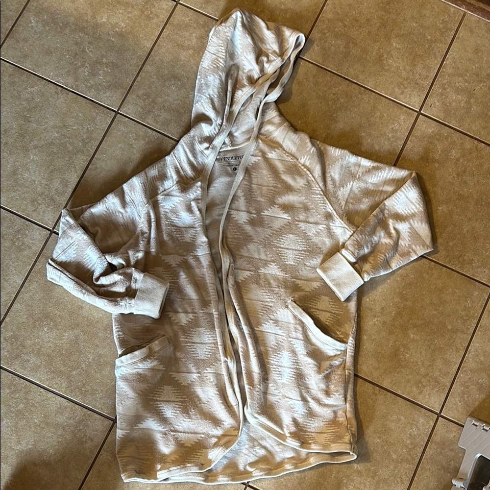 Patterned Hooded Cardigan - image 1